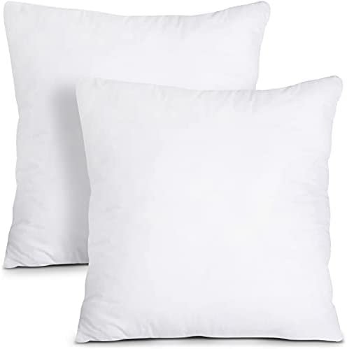 Utopia Bedding Throw Pillows Insert (Pack of 2, White) - 18 x 18 Inches Bed and Couch Pillows - Indoor Decorative Pillows - Image 2