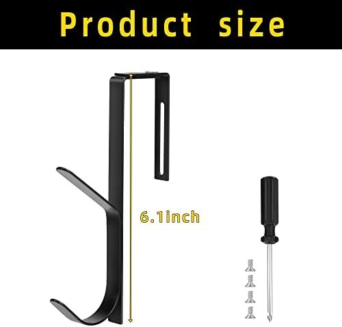 Wehhbtye Office Adjustable Double Hooks,Thick Cubicle Wall Coat Hook ,Metal Over The Panel Double Hook Adjusted to Fit 1.35 to 3.5 Inch Thickness Panels for Wall Panel - Image 3