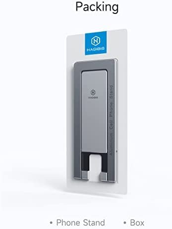 Hagibis Cell Phone Stand for Desk, Foldable Aluminum Phone Holder, Ultra Slim Portable Adjustable Phone Mount for iPhone 13 12 11 Pro Max X SE XR 8 Plus Samsung Galaxy iPad Mini Tablet (Grey) - Image 9