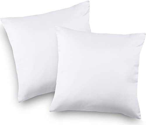 Utopia Bedding Throw Pillows Insert (Pack of 2, White) - 18 x 18 Inches Bed and Couch Pillows - Indoor Decorative Pillows - Image 3