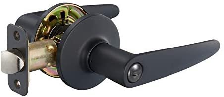 Amazon Basics Cambridge Door Lever - Privacy - Matte Black - Image 2
