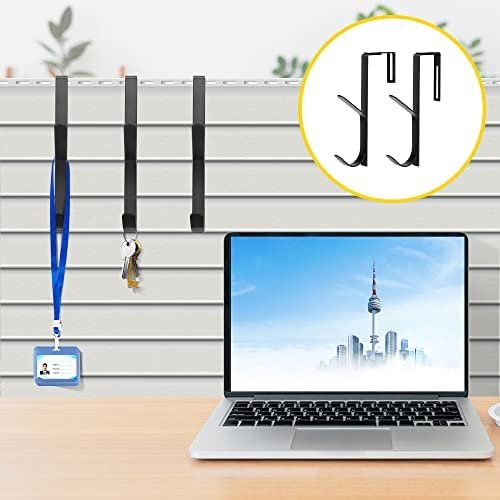 Wehhbtye Office Adjustable Double Hooks,Thick Cubicle Wall Coat Hook ,Metal Over The Panel Double Hook Adjusted to Fit 1.35 to 3.5 Inch Thickness Panels for Wall Panel - Image 6