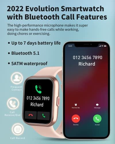 Smart Watch for Men Women(Call Receive/Dial), Alexa Built-in, 1.7" Touch Screen Fitness Tracker with Heart Rate Sleep Tracking, 60 Sports Modes, 5ATM Waterproof Smartwatch for Android iPhone, Pink - Image 3