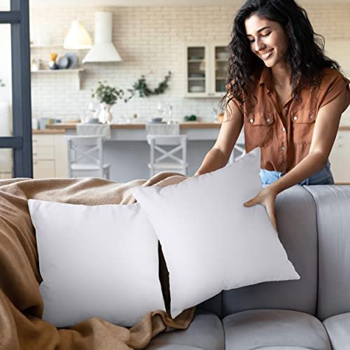 Utopia Bedding Throw Pillows Insert (Pack of 2, White) - 18 x 18 Inches Bed and Couch Pillows - Indoor Decorative Pillows - Image 8