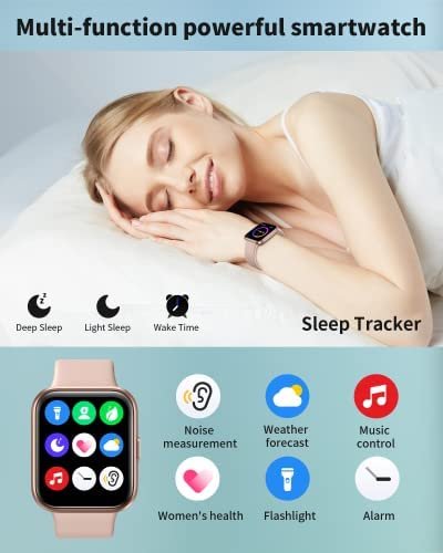 Smart Watch for Men Women(Call Receive/Dial), Alexa Built-in, 1.7" Touch Screen Fitness Tracker with Heart Rate Sleep Tracking, 60 Sports Modes, 5ATM Waterproof Smartwatch for Android iPhone, Pink - Image 6