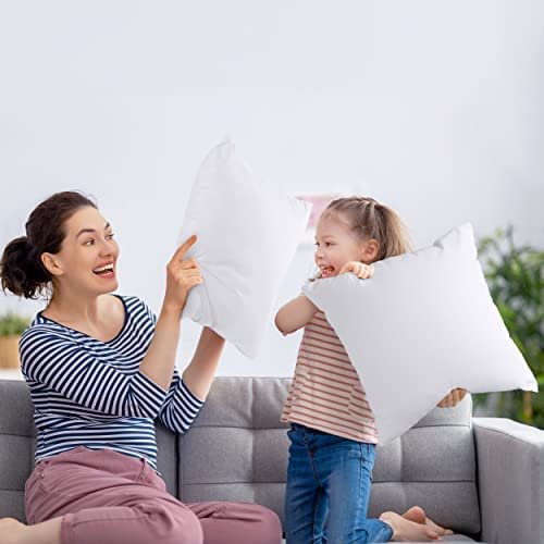 Utopia Bedding Throw Pillows Insert (Pack of 2, White) - 18 x 18 Inches Bed and Couch Pillows - Indoor Decorative Pillows - Image 5