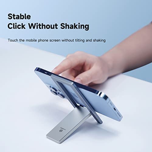 Hagibis Cell Phone Stand for Desk, Foldable Aluminum Phone Holder, Ultra Slim Portable Adjustable Phone Mount for iPhone 13 12 11 Pro Max X SE XR 8 Plus Samsung Galaxy iPad Mini Tablet (Grey) - Image 5
