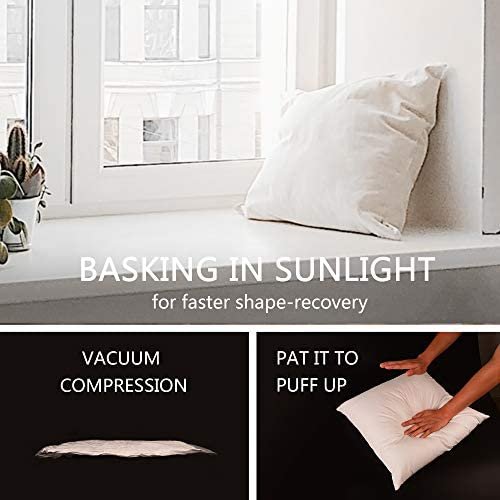 EDOW Throw Pillow Insert, Set of 2 Down Alternative Polyester Square Form Decorative Pillow, Cushion,Sham Stuffer. (White, 18x18) - Image 6