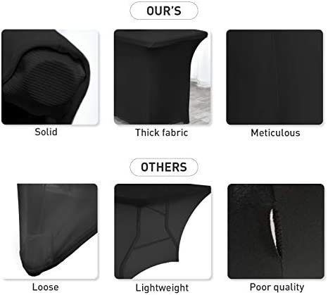 SEPARO -2 Pack, 6 ft Spandex Table Cover Fitted Rectangular Tablecloth Stretchable Fabric Lycra Tablecloth Wrinkle-Free for Party Dj Tradeshows Banquet Weddings Cocktail - Image 7