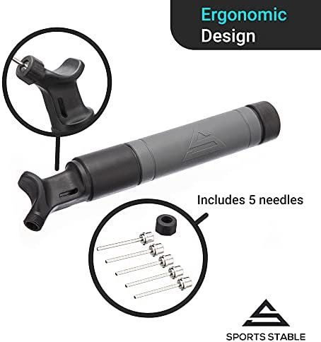 Sports Stable Ball Pump with 5 Needles Push and Pull Inflation Device for Your Basketball, Football, Soccer Ball, Volleyball, and Other Sport Balls - Image 4
