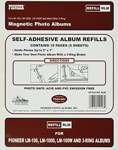 Refill Pages for LM-100, LM-100D and LM-100W Photo Albums, 10 Pages (5 Sheets) - Image 2
