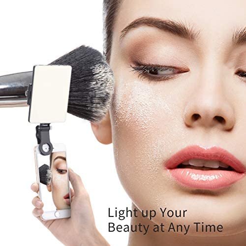 Newmowa 60 LED High Power Rechargeable Clip Fill Video Light with Front & Back Clip, Adjusted 3 Light Modes for Phone, iPhone, Android, iPad, Laptop, for Makeup, Selfie, Vlog, Video Conference - Image 9