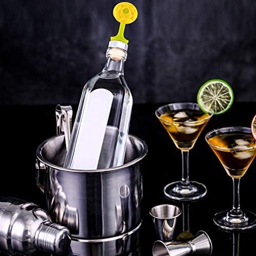 Wine Stoppers for Wine Bottles-Sealed Bottle Caps Silicone-Diameter 0.63in-Cork Replacement-Set of 6 Cute Color Flowers - Image 7