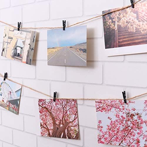 Yardwe 100pcs Mini Natural Wooden Clothespins Multi-Function Picture Photo Peg Pin Craft Clips for Hanging(Black) - Image 6