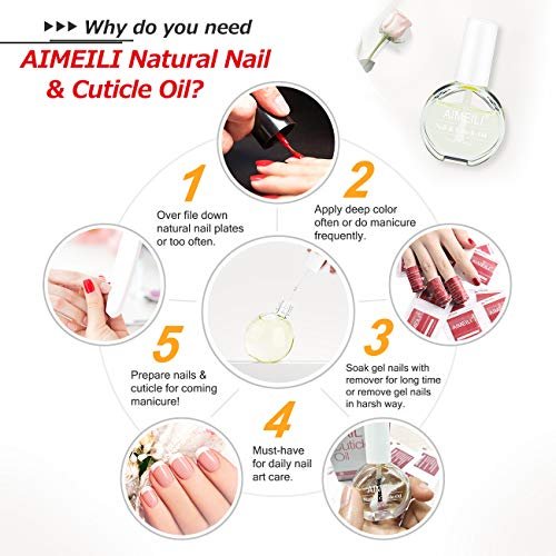 AIMEILI Natural Nail & Cuticle Oil, Cuticle Skin Care Nail Moisturizer 15ml - Image 8