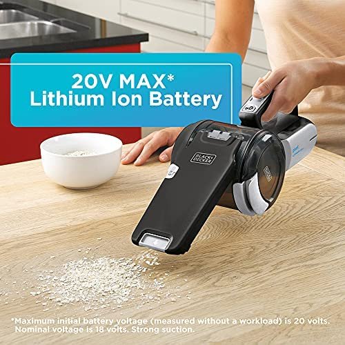 BLACK+DECKER 20V Max Handheld Vacuum, Cordless, Grey (BDH2000PL) - Image 4