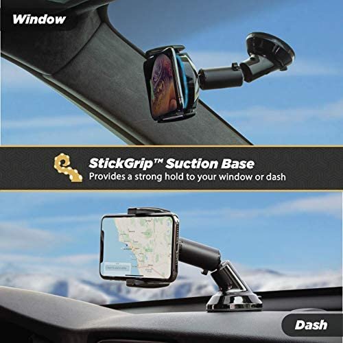 Scosche MGQWDDP-XTET MagicGrip Wireless Charging Double Pivot Windshield/ Dashboard Phone Mount for Car with Suction Cup, Black - Image 7