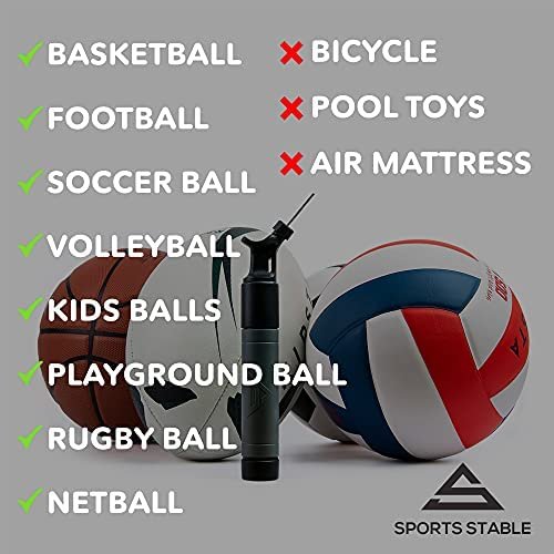 Sports Stable Ball Pump with 5 Needles Push and Pull Inflation Device for Your Basketball, Football, Soccer Ball, Volleyball, and Other Sport Balls - Image 8