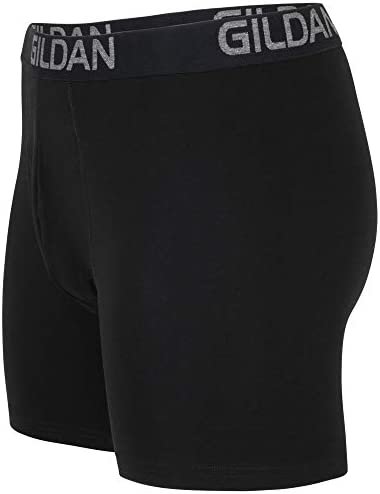 Gildan Men's Cotton Stretch Regular Leg Boxer Brief, Black Soot - Image 5