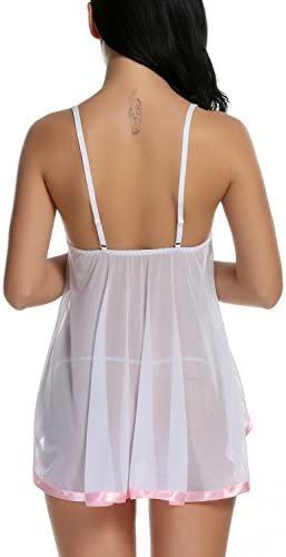 Avidlove Sexy Women's Lingerie Plus Size Babydoll Mesh Nighty Lace Lingerie Set Sheer Chemise - Image 7