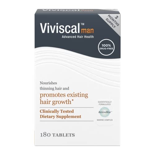 Viviscal Men's Hair Growth Supplements for Thicker, Fuller Hair Clinically Proven with Proprietary Collagen Complex 180 Tablets - 3 Month Supply - Image 2