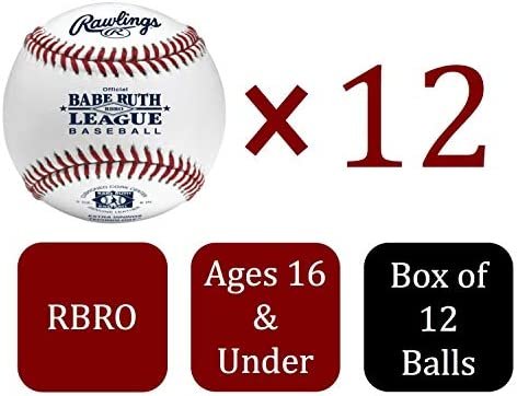 Rawlings | BABE RUTH LEAGUE Baseballs | Tournament Grade | RBRO | Youth/14U | 12 Count - Image 3