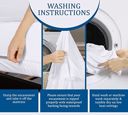 Utopia Bedding Zippered Mattress Encasement Queen - 100% Waterproof and Bed Bug Proof Mattress Protector - Absorbent, Six-Sided Mattress Cover - Image 6