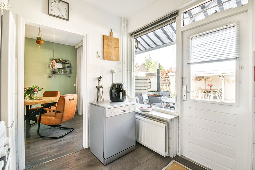 Compact Refrigerator in Kitchen