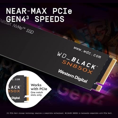 WD_BLACK 4TB SN850X NVMe Internal Gaming SSD Solid State Drive - Gen4 PCIe, M.2 2280, Up to 7,300 MB/s - WDS400T2X0E - Image 7